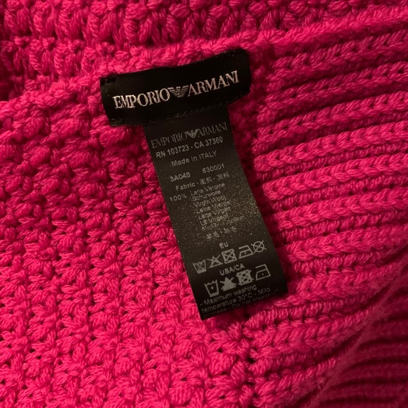 Emporio Armani virgin wool scarf made in Italy - Picture 2 of 4